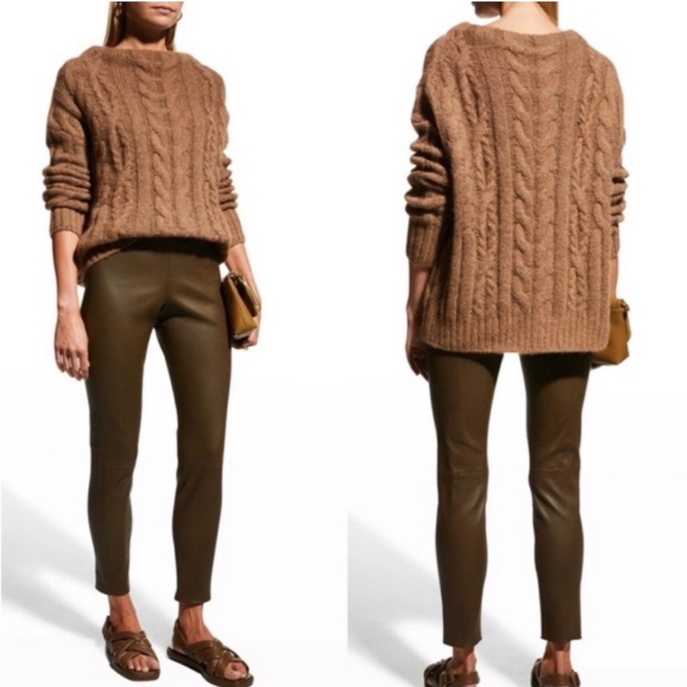 New Vince Leather brown pants